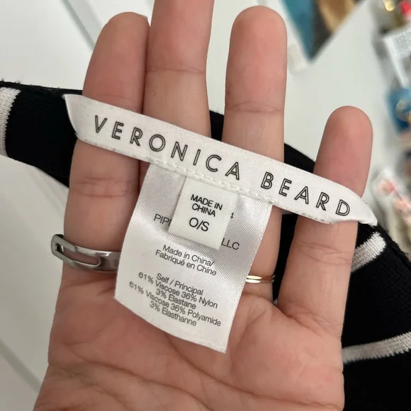 Veronica Beard black stripped Dickey - Picture 2 of 3